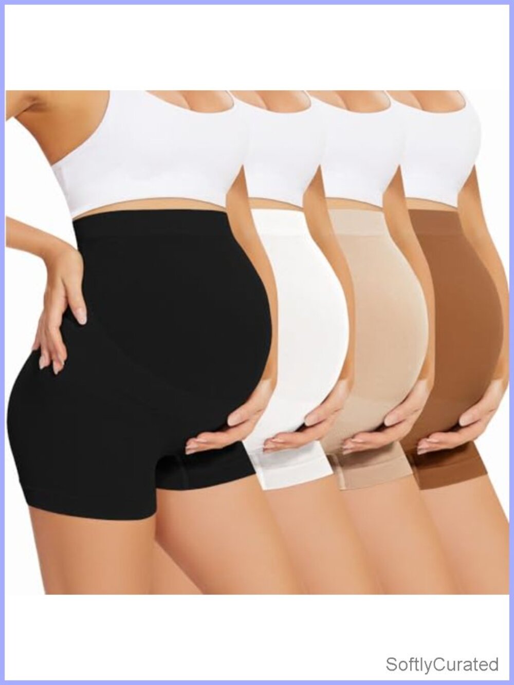 Maternity Underwear Shapewear Over Bump High Waisted Seamless Boy Shorts Belly